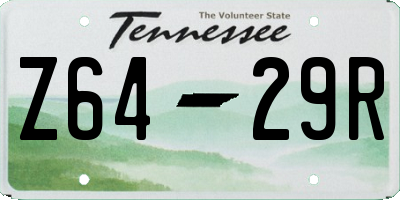 TN license plate Z6429R