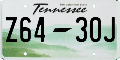 TN license plate Z6430J