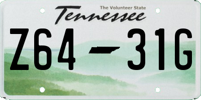 TN license plate Z6431G