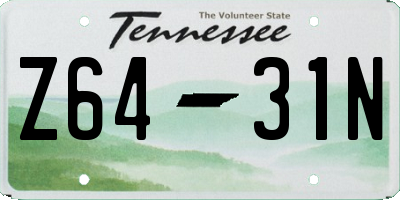 TN license plate Z6431N