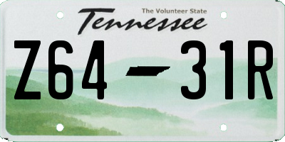 TN license plate Z6431R