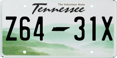 TN license plate Z6431X