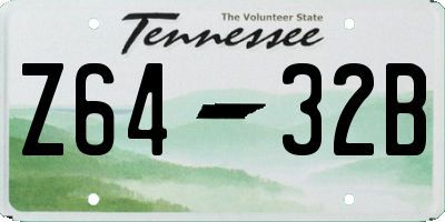 TN license plate Z6432B
