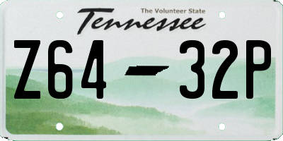 TN license plate Z6432P