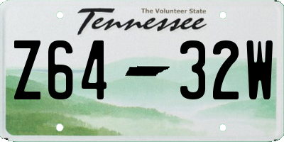 TN license plate Z6432W