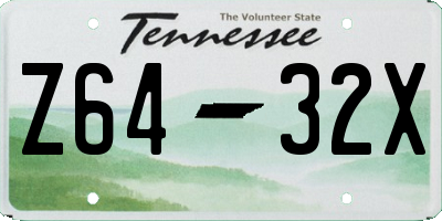 TN license plate Z6432X