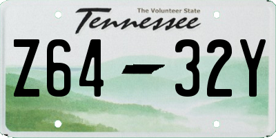 TN license plate Z6432Y