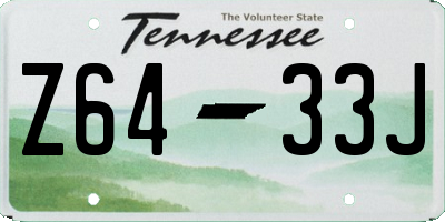 TN license plate Z6433J