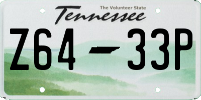 TN license plate Z6433P