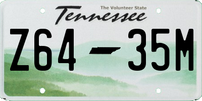 TN license plate Z6435M