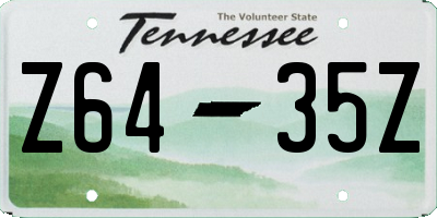 TN license plate Z6435Z
