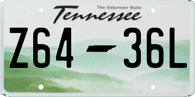 TN license plate Z6436L
