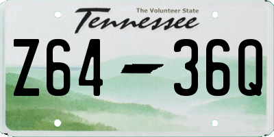TN license plate Z6436Q