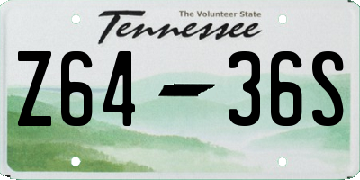 TN license plate Z6436S