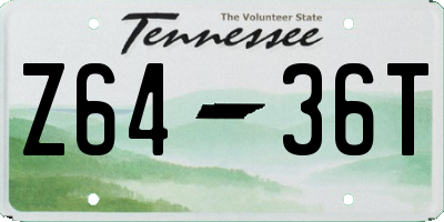 TN license plate Z6436T