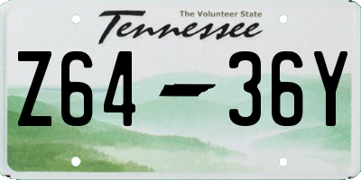 TN license plate Z6436Y