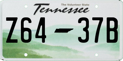 TN license plate Z6437B