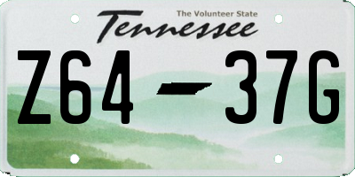 TN license plate Z6437G