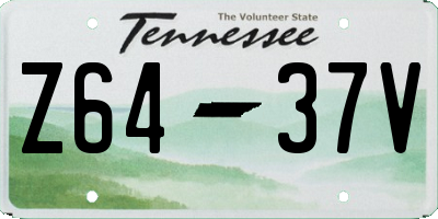 TN license plate Z6437V