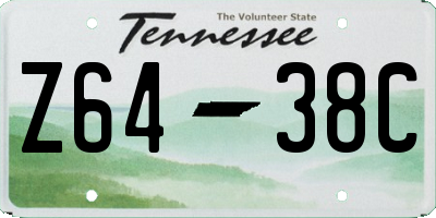 TN license plate Z6438C