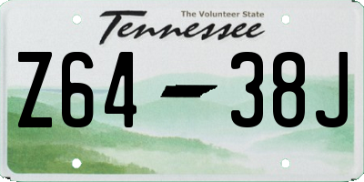 TN license plate Z6438J