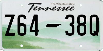 TN license plate Z6438Q