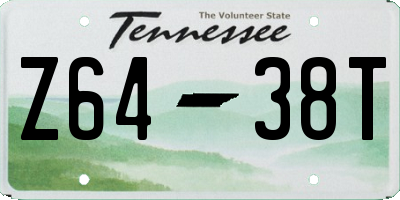 TN license plate Z6438T