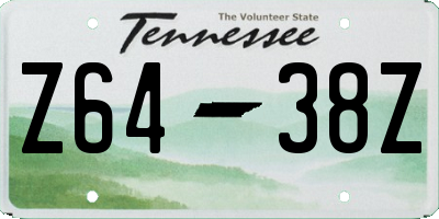 TN license plate Z6438Z