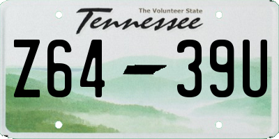 TN license plate Z6439U