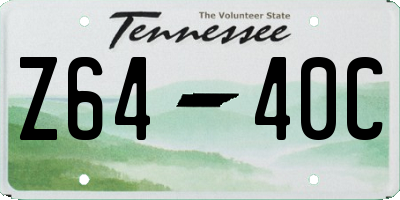 TN license plate Z6440C