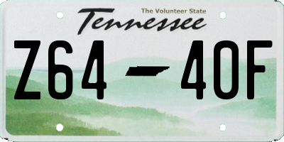 TN license plate Z6440F
