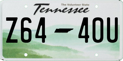 TN license plate Z6440U
