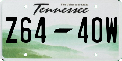 TN license plate Z6440W
