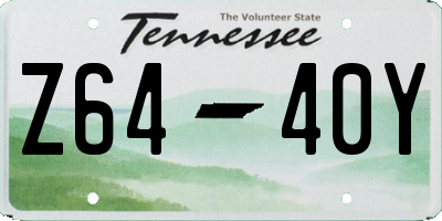 TN license plate Z6440Y