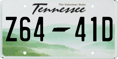 TN license plate Z6441D
