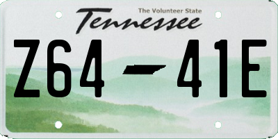 TN license plate Z6441E