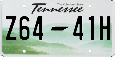 TN license plate Z6441H