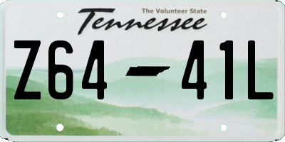 TN license plate Z6441L