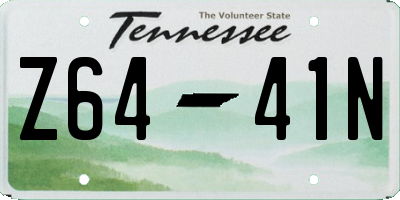 TN license plate Z6441N