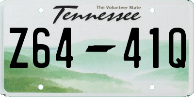 TN license plate Z6441Q