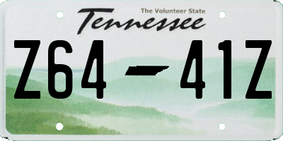 TN license plate Z6441Z
