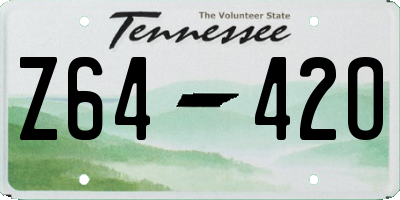 TN license plate Z6442O