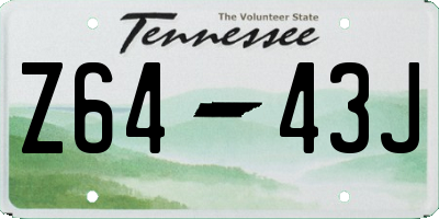 TN license plate Z6443J
