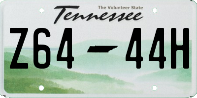 TN license plate Z6444H