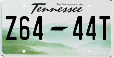 TN license plate Z6444T