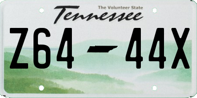 TN license plate Z6444X