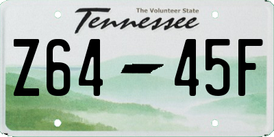 TN license plate Z6445F