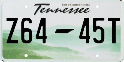 TN license plate Z6445T