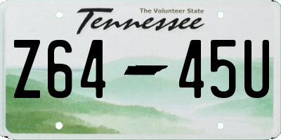 TN license plate Z6445U