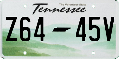 TN license plate Z6445V